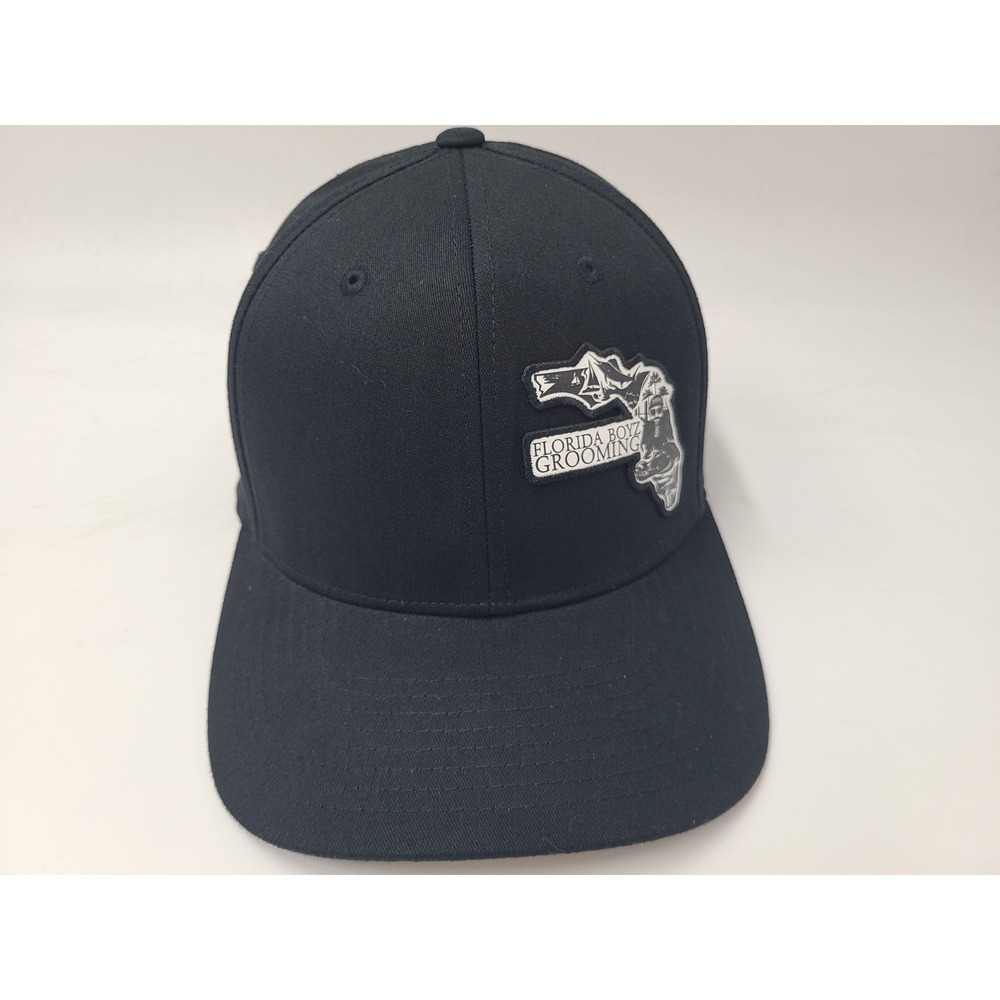 Florida Boyz Grooming Patch Yupoong Flex Fitted L-XL Hat‎ Cap Beard Care Black